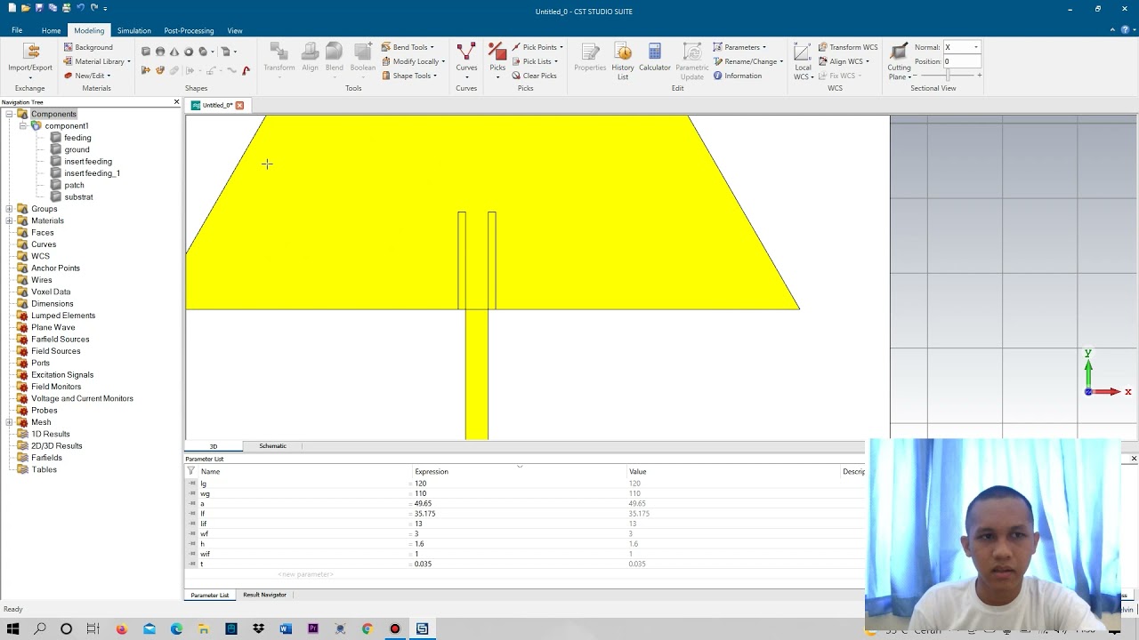 Desain Antenna Mikrostrip Triangular 1,09 GHz ADS-B Menggunakan CST 2019