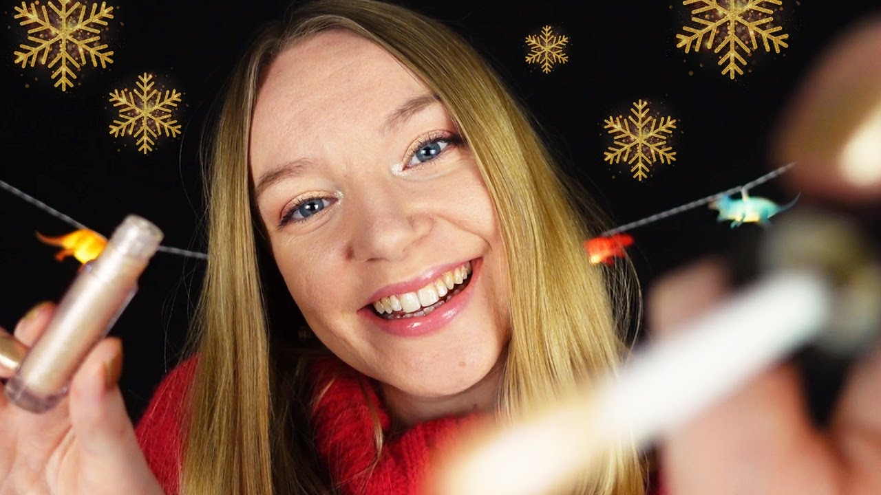 ASMR Doing Your Christmas Makeup (Whispered)