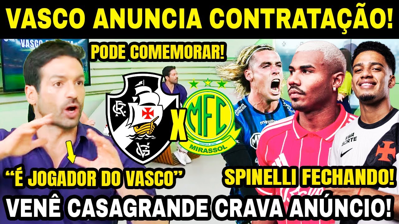 PACOTÃO DE REFORÇOS! VASCO ANUNCIA 2 CONTRATAÇÕES! SPINELLI NEGOCIANDO COM VASCO? CUIABANO PRÓXIMO!