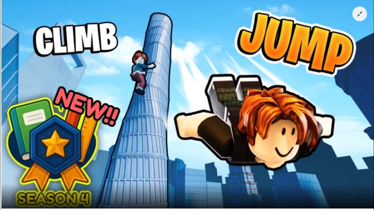 CLIMBING UP THE EIFFEL TOWER AND JUMPING DOWN IN ROBLOX!