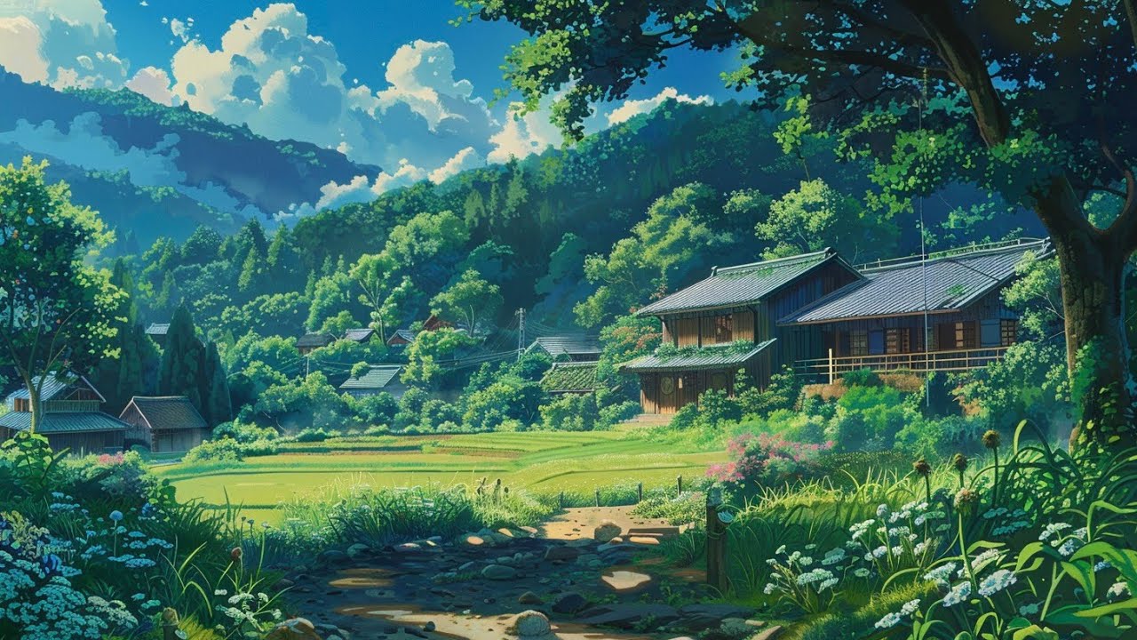 ☁️ Healing Lofi Beats for Study & Relax | Peaceful Rural Landscape🍀