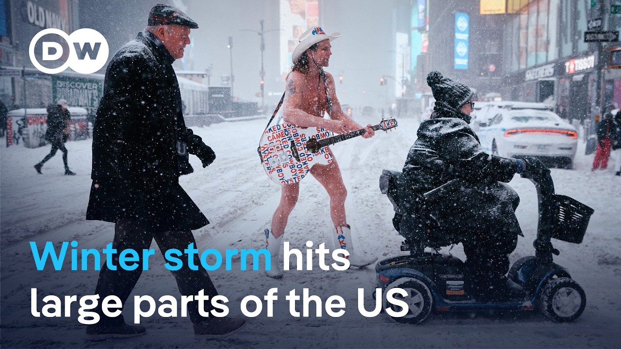 Power outages due to snowfall, Thousands of flights canceled or delayed | DW News