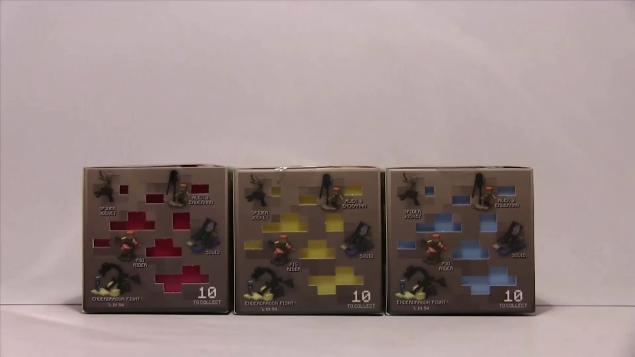 Minecraft Craftables - Series 1 - Unboxing 3 boxes