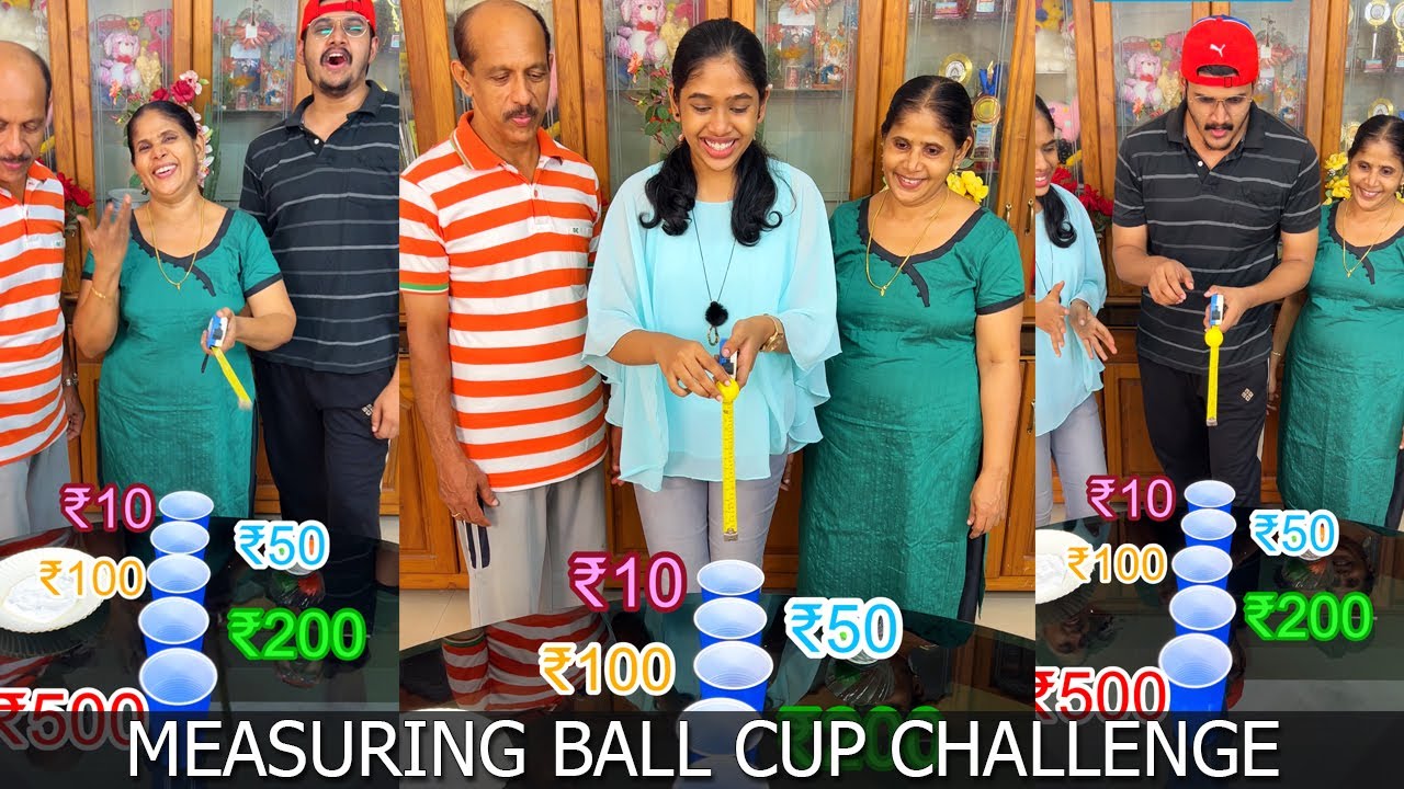 MEASURING BALL CUP CHALLENGE 🤣⚾️