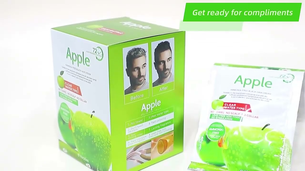 Home Use Dye Cream Natural Hair Color Ammonia Free Nontoxic Upgrade apple Hair Cream Lead Free