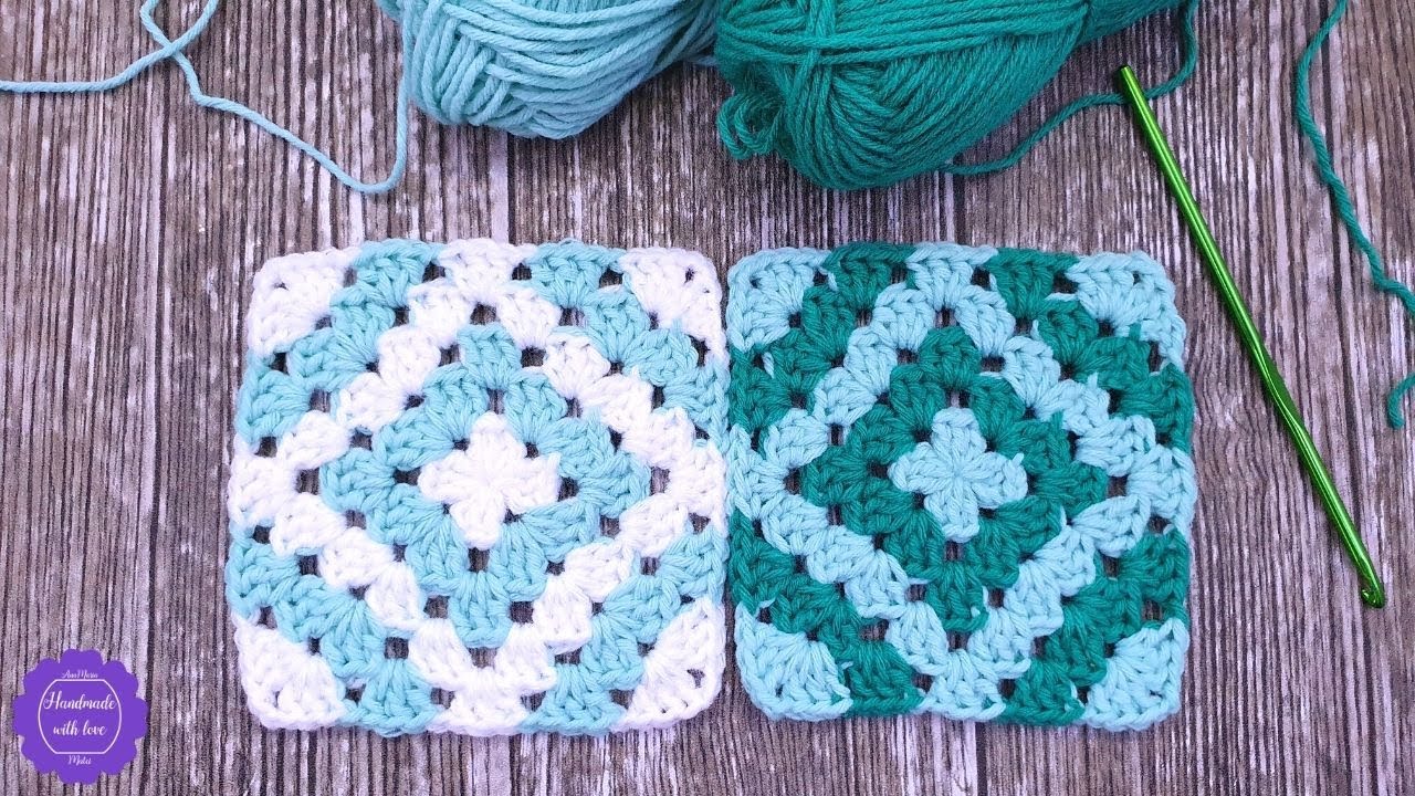 Beautiful Diamond Granny Square | Easy Granny Square Crochet | Coaster Diamond Granny Square