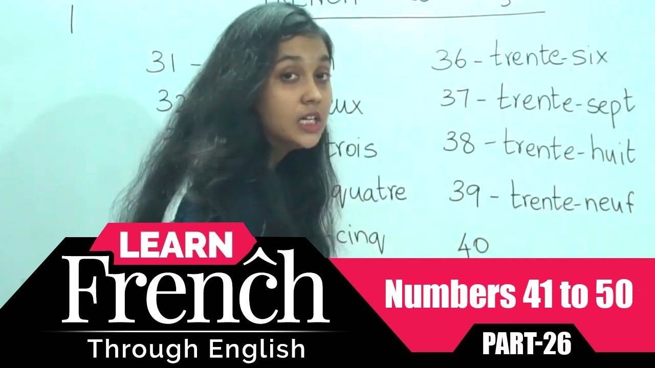 Изучайте французский язык через английский | Урок французского языка: числа от 41 до 50 | Урок фр...