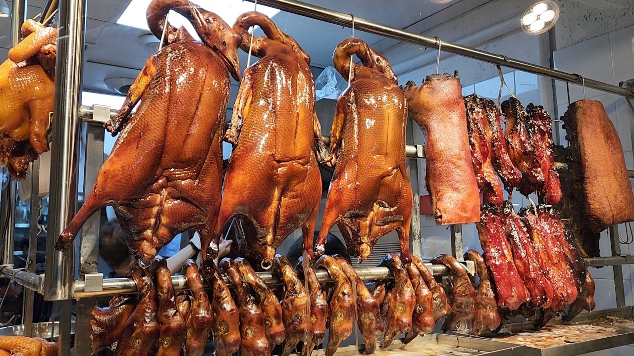 Hồng Kông #thịt quay caramen béo Tsim Sha Tsui #heo quay miếng #xá xíu nướng mật #gta à dầu