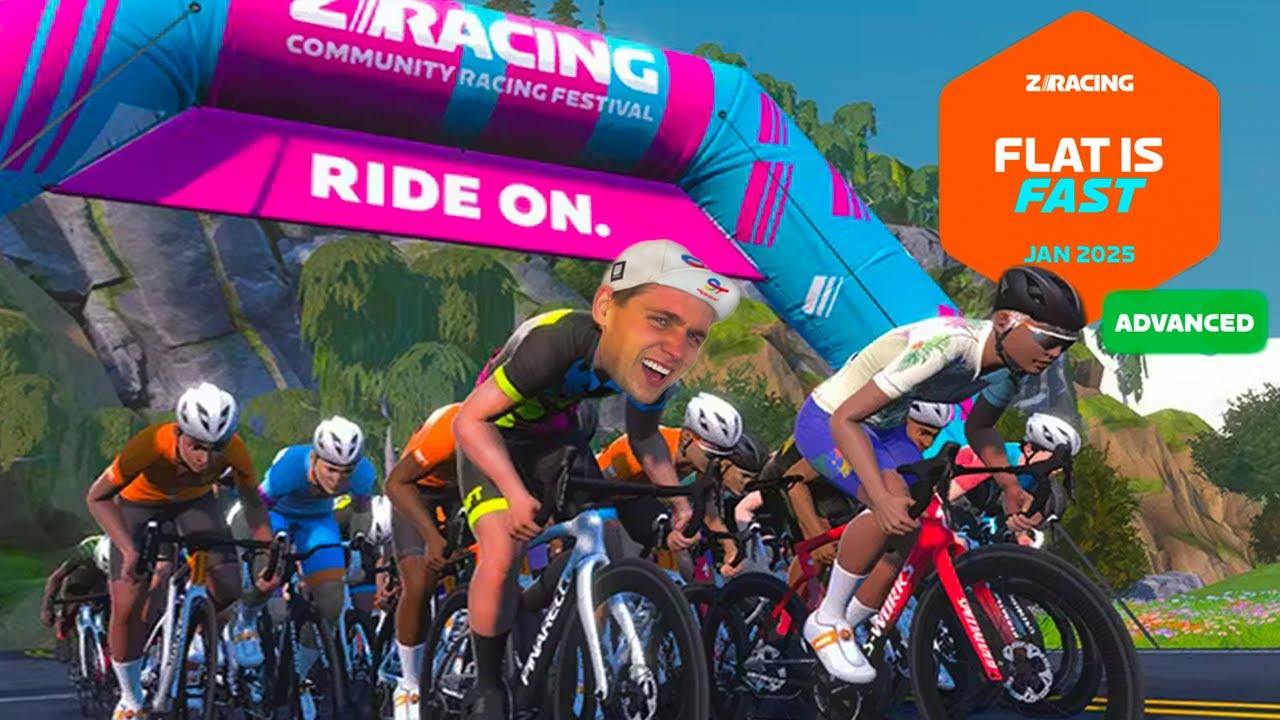 Je teste le haut niveau sur une course ZWIFT : Flat is Fast