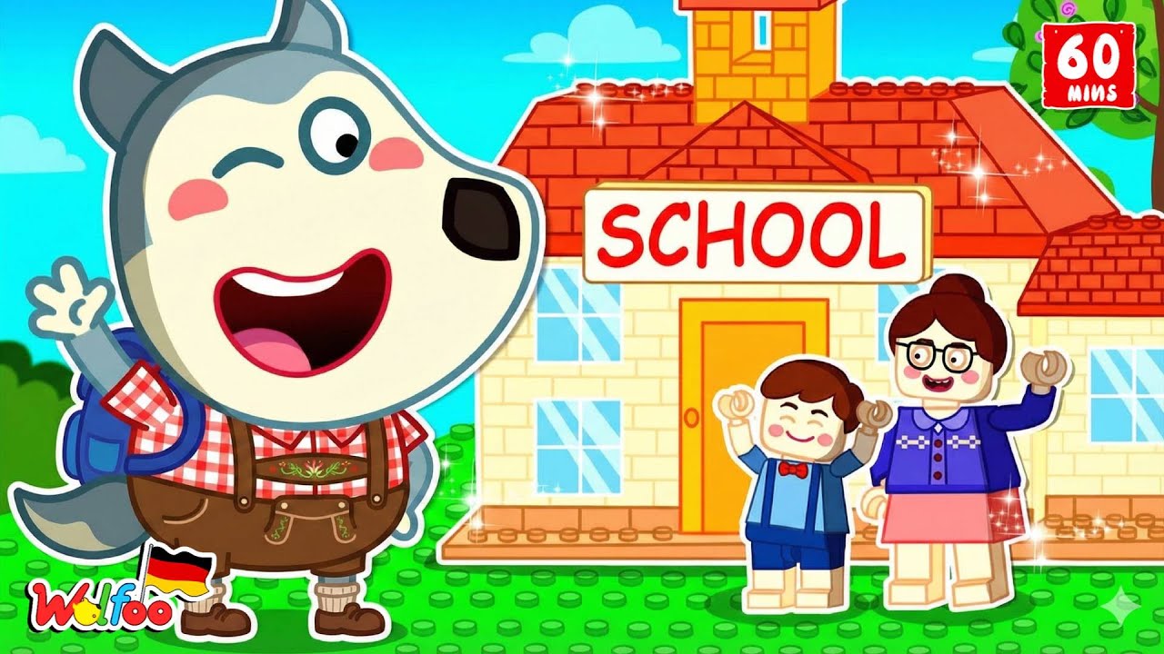 Wolfoo Geschichte 🐺 Nur Wolfoo in der gesamten Lego-Schule?! – Lego-Schulabenteuer