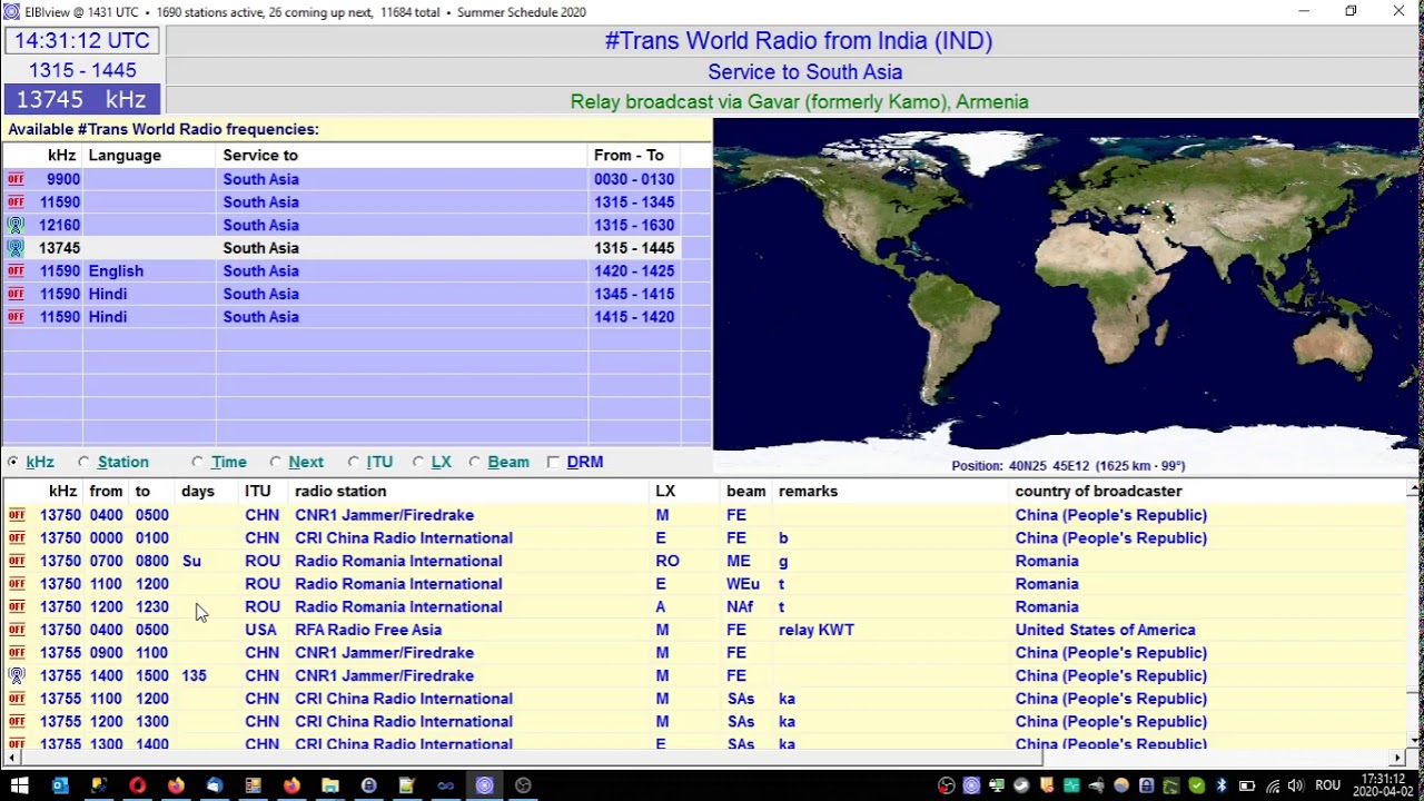 Afternoon Tivdio V-115 + EIBIview shortwave scan