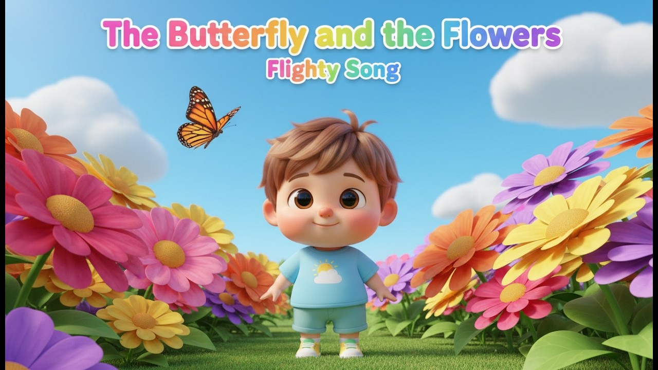 The Butterfly and the Flowers — Nursery Rhyme, Colors, and Nature Adventure