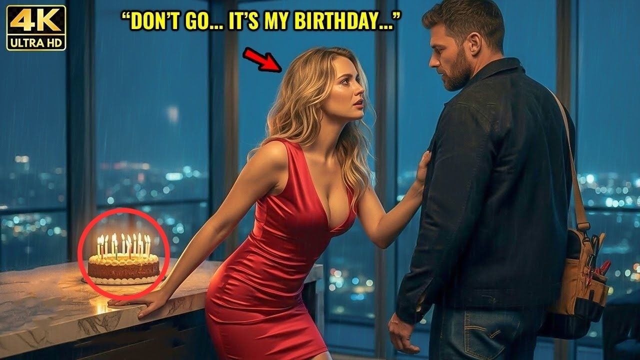 “Não Vá Embora…” Implorou a Bilionária ao Pai Solteiro — “Hoje é Meu Aniversário…”