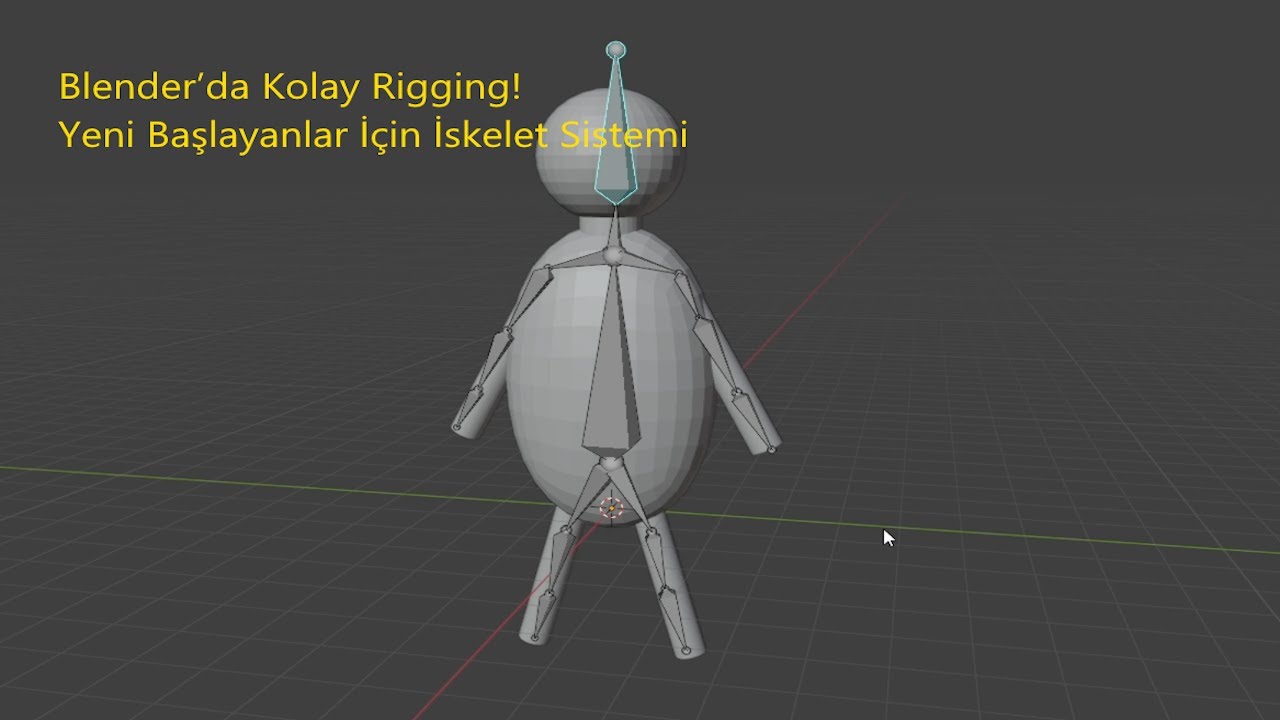 Blender’da Giriş Seviyesi Karakter Rigging ve Animasyon | Armature, Auto Weight, Pose, Timeline