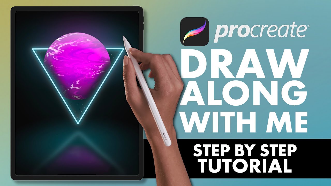 #3 Procreate Step By Step Tutorial - Draw Along With Me - Neon Theme