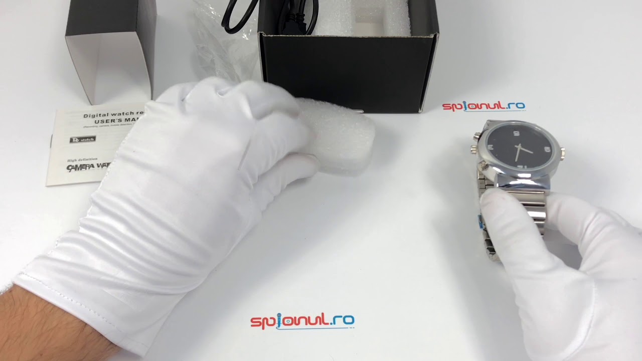 Unboxing Ceas spion cu camera ascunsa - 8GB Gentle 1080p - Spionul.ro