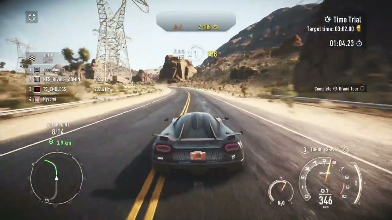 NFS: Rivals | Airspace & Gearshift | 1:44.93/1:14.70 | WR