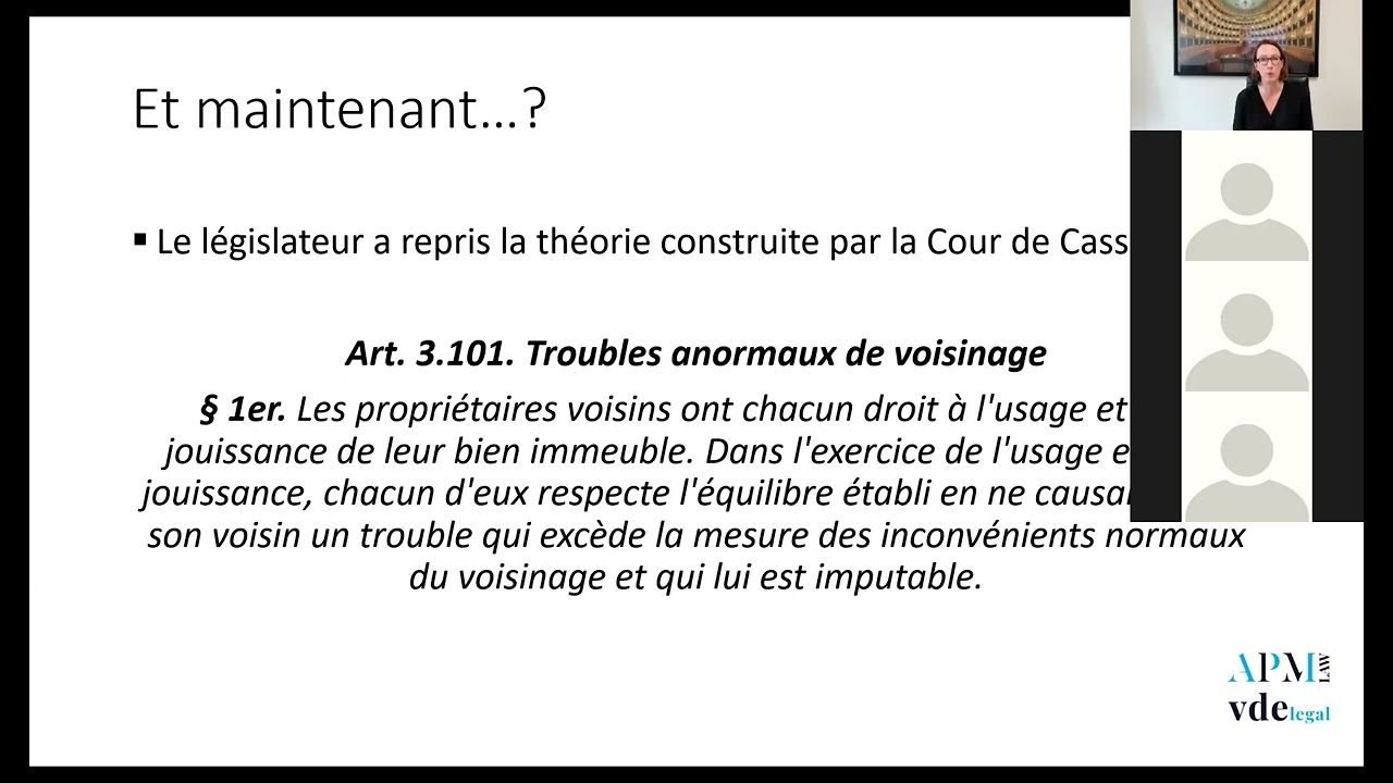 (4/8) WEBINAIRE - Les troubles de voisinage