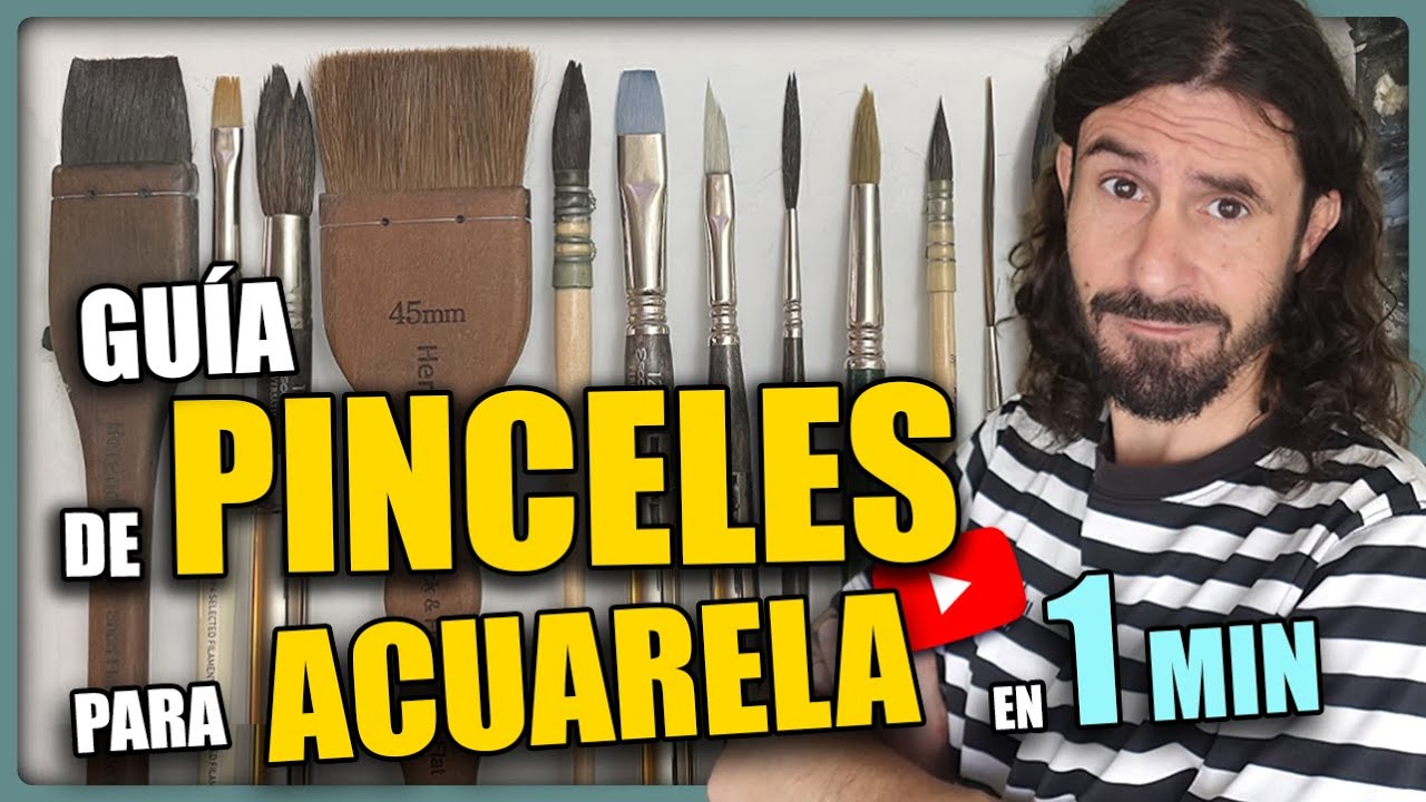 GU&Iacute;A de PINCELES para ACUARELA 🖌 Todos los PINCELES que NECESITAS