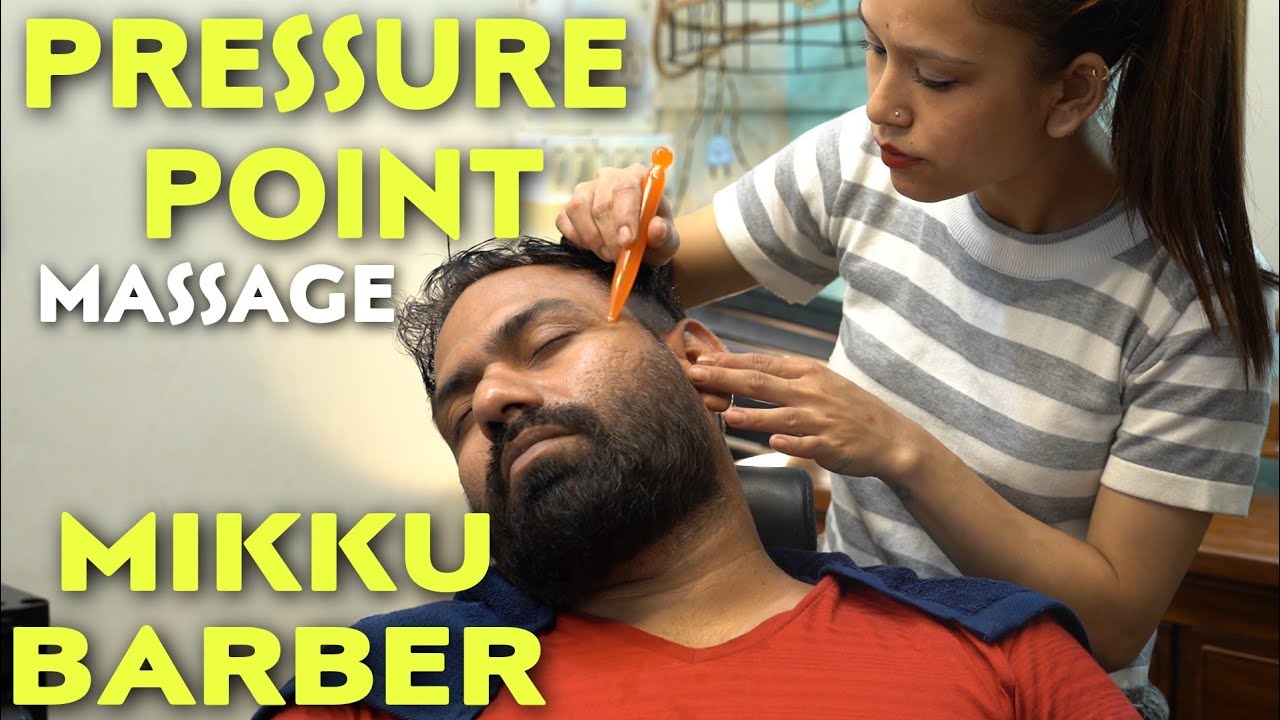 ASMR Pressure point head massage, back massage, neck cracking by MIKKU BARBER 💈😴 INDIAN BARBER