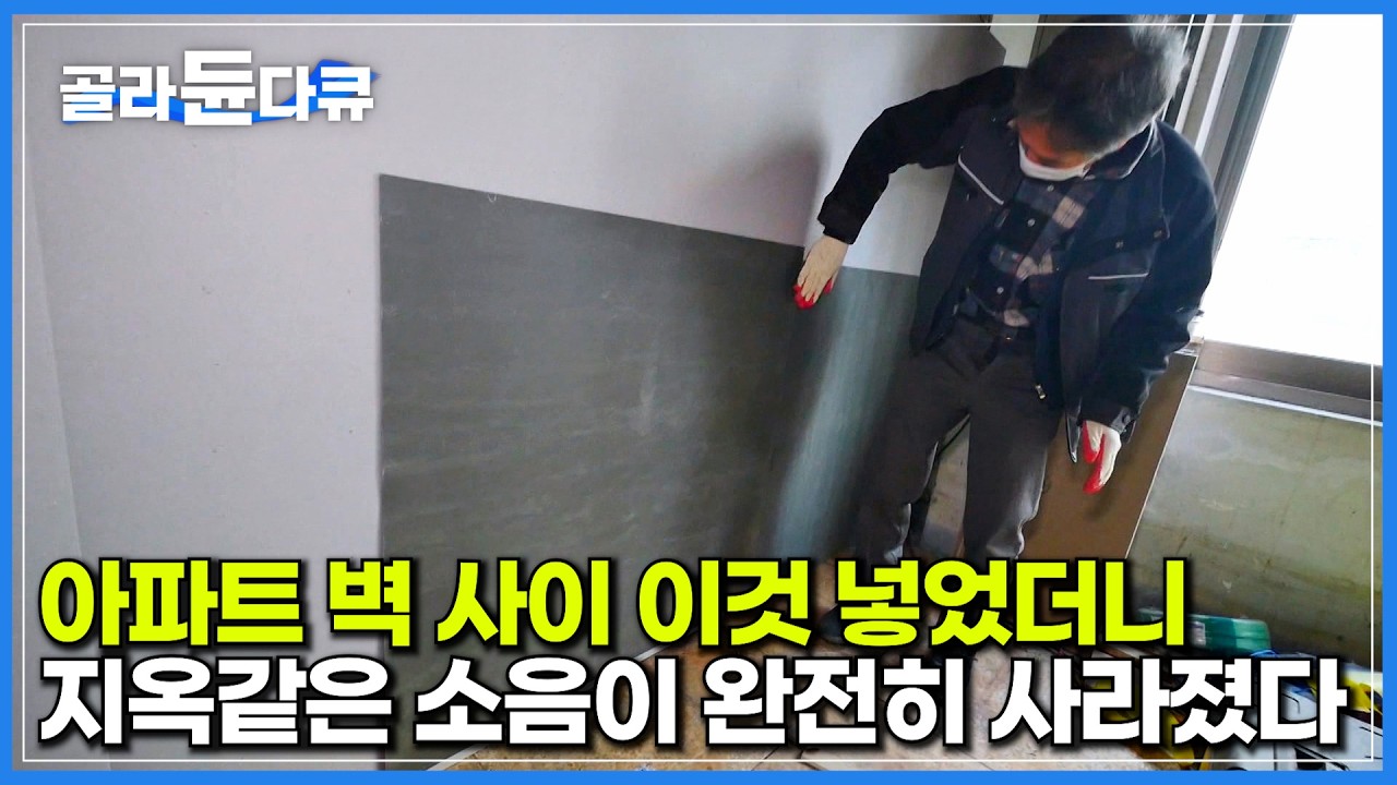 매년 시끄러워지는 아파트 층간 소음 문제｜벽 사이에 이것 넣었더니 스트레스 가득 아파트 소음 사라졌다｜아파트 방음 시공｜극한직업｜#골라듄다큐