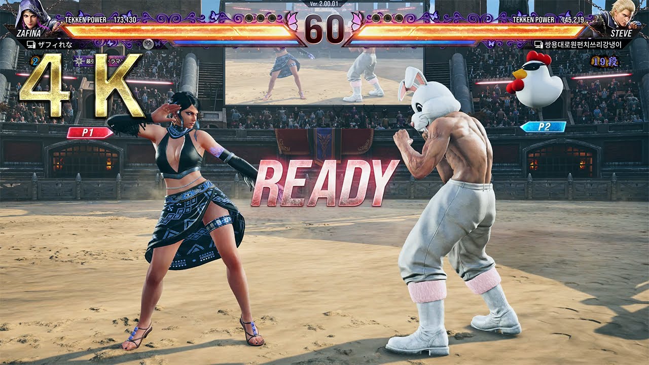 鉄拳８　tekken8　【シーズン２】　ザフィーナ vs スティーブ　QUICK MATCHでエンジョイ♪　※段位リセット