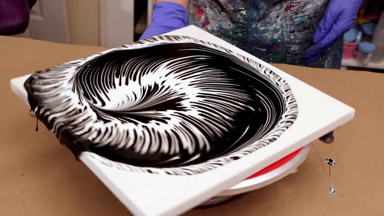 Split Cup Pour | Black & White Ring Pour | Best Split Cup Ever!