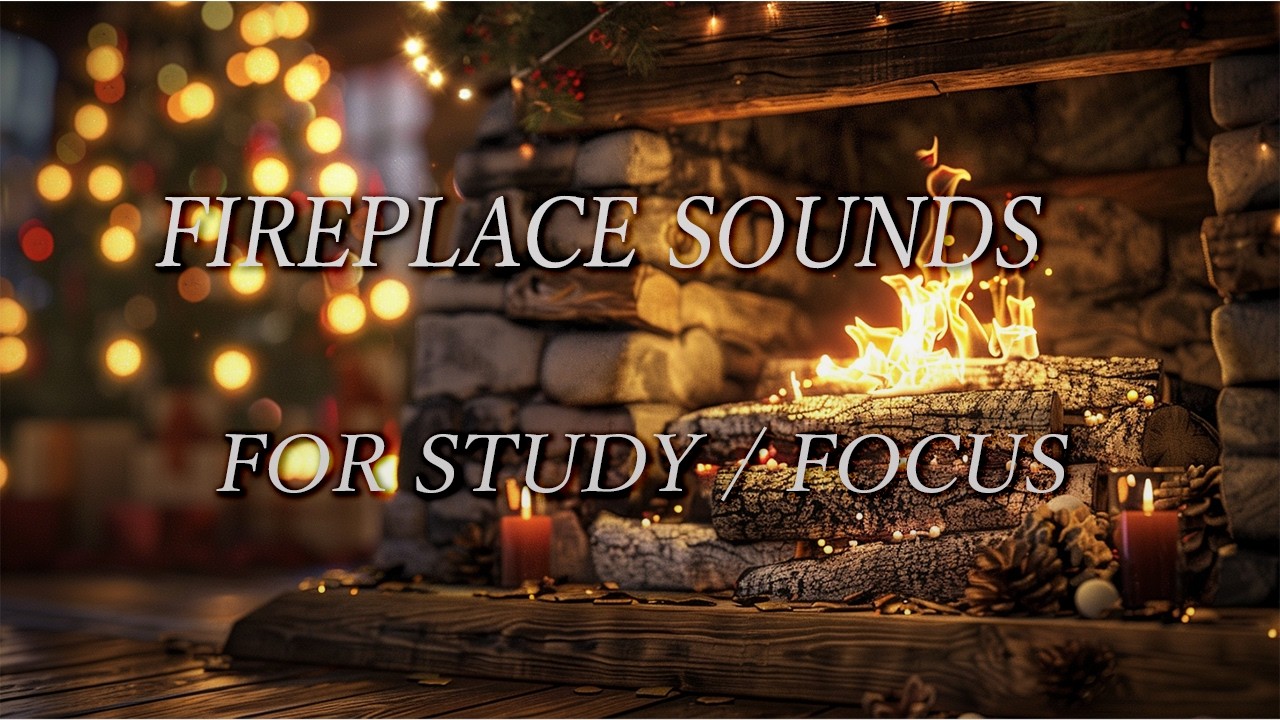 Cozy Crackling Fireplace Sounds (3 Hours) for Study & Work | No Music