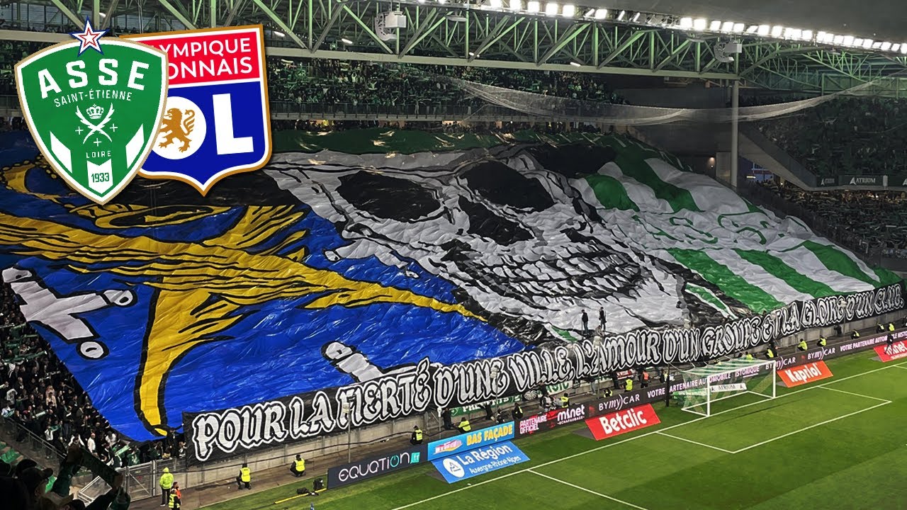 ASSE-OL | Tifo, Ambiance, Fumigènes Supporters Saint Étienne vs olympique lyonnais