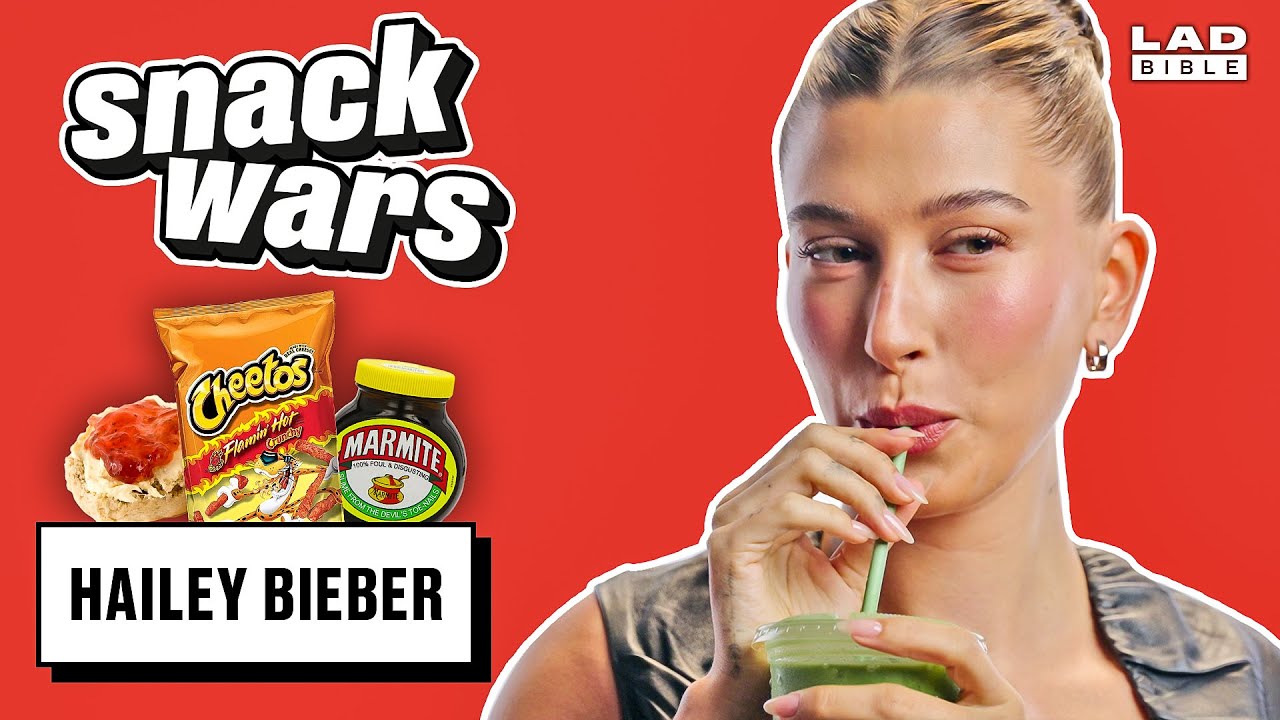 Hailey Bieber Tries British Snacks For The First Time | Snack Wars