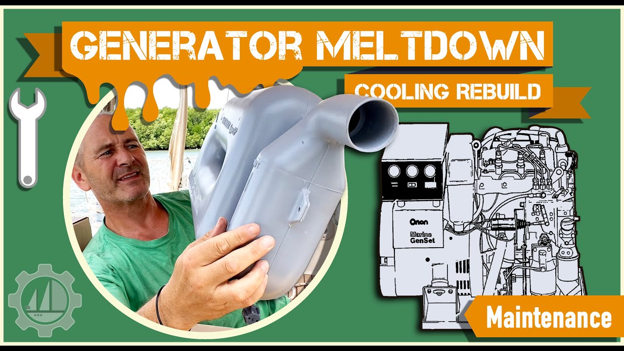 Destroying our #Cummins / #Onan Generator Cooling System, Melting our #Vetus Waterlock and Hoses