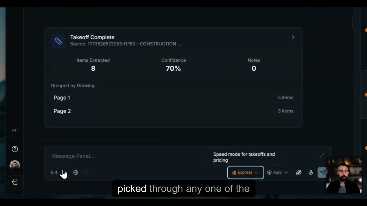 AI Visual Takeoff from Construction Drawings (Blueprint Demo) | Panel