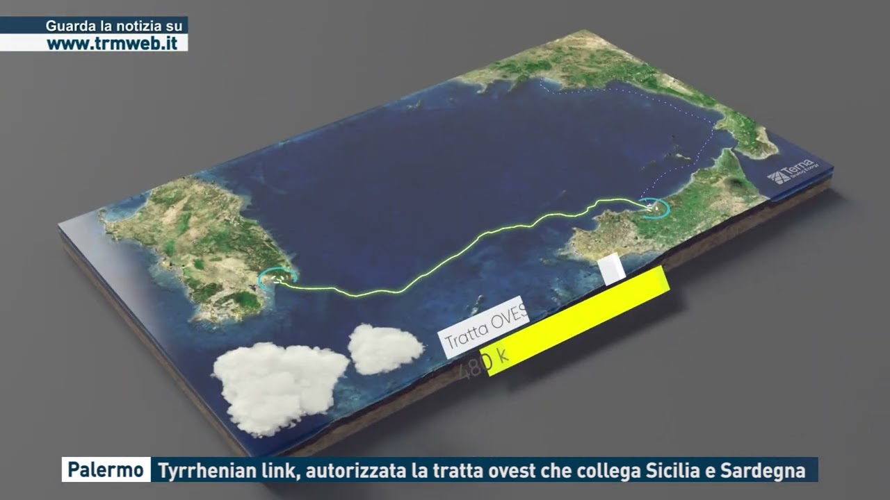 Palermo - Tyrrhenian link, autorizzata la tratta ovest che collega Sicilia e Sardegna