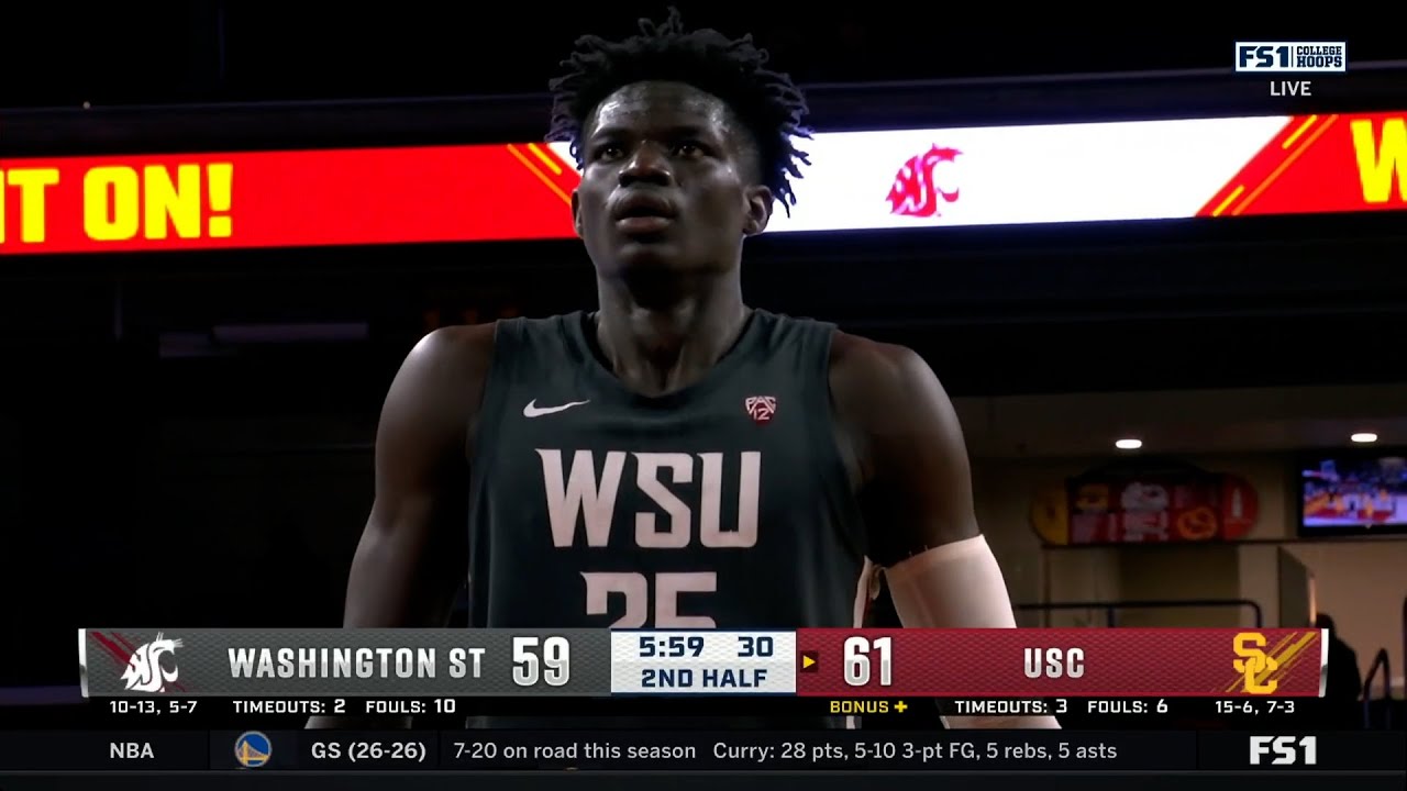 WSU MBB: Mouhamed Gueye scores career high 31 points at USC!  2/2/23
