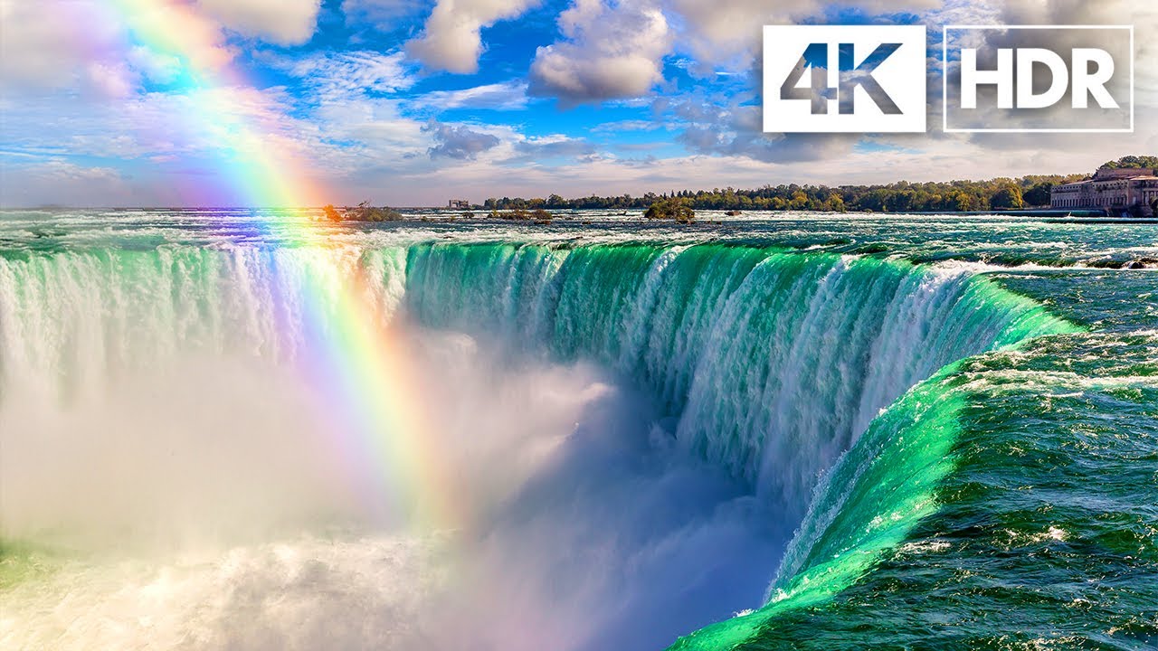 Ниагарский водопад в 4K HDR 60fps – Расслабляющие звуки водопада