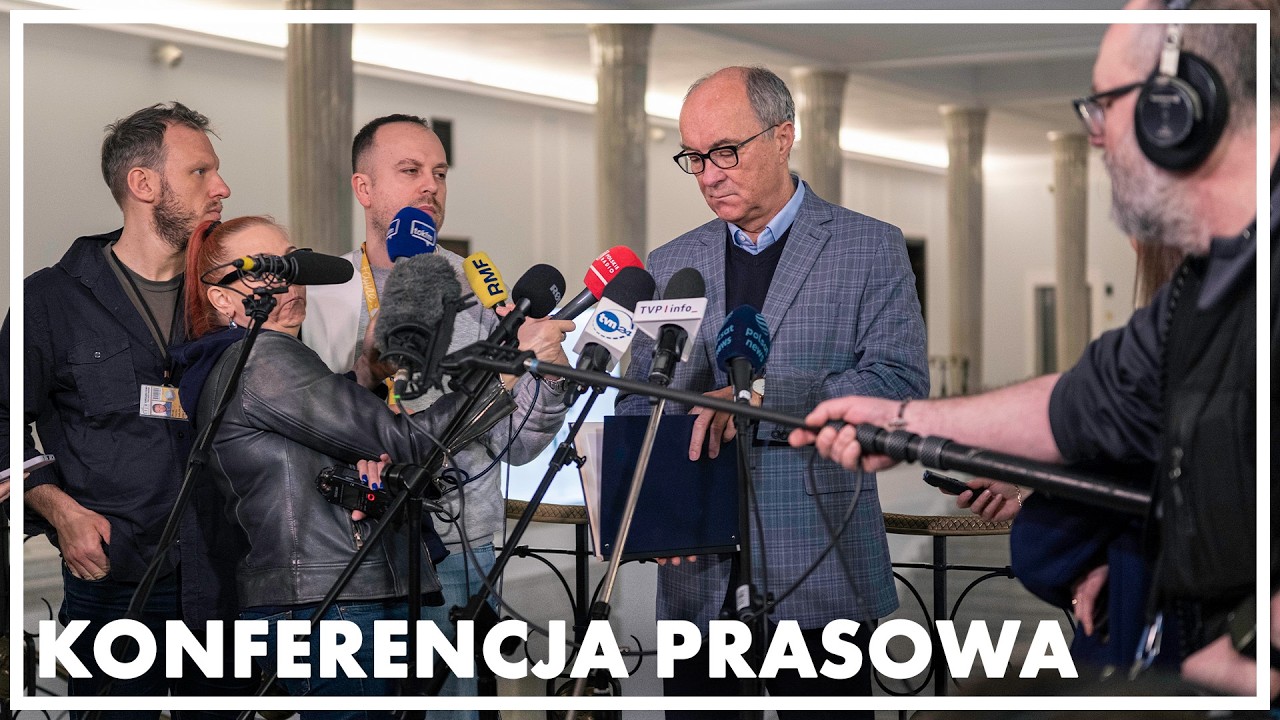 Konferencja prasowa marszałka Sejmu Włodzimierza Czarzastego