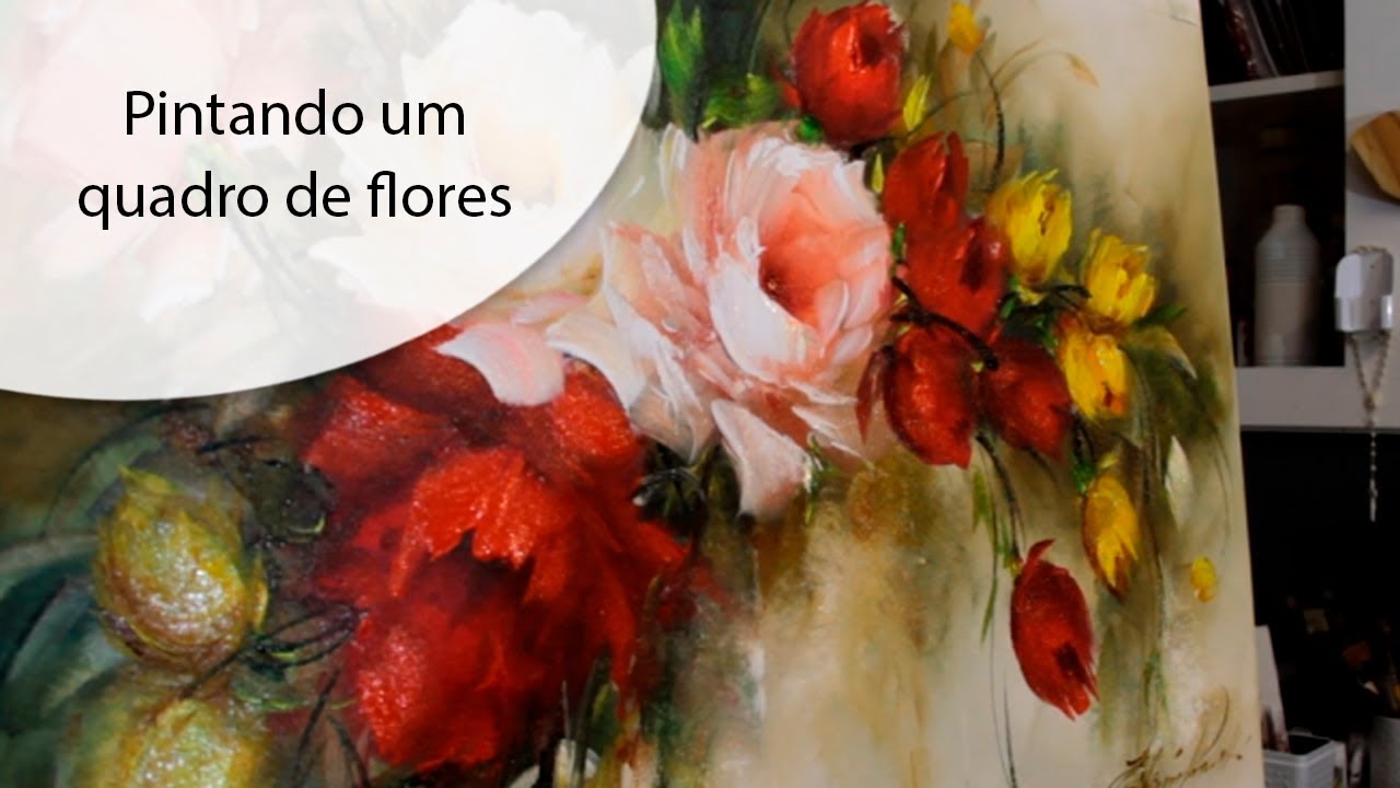 Pintando um quadro de flores