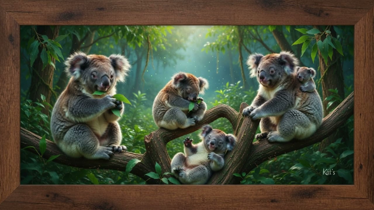 Koala Bears Just Being Cute | 4K Frame TV Art | screensaver | lindos osos koala