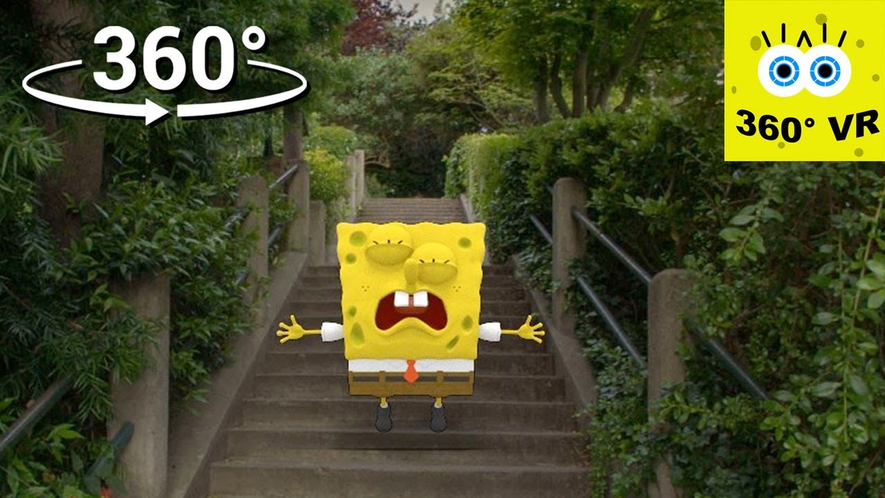 Falling Down the Stairs | SpongeBob 360&deg;