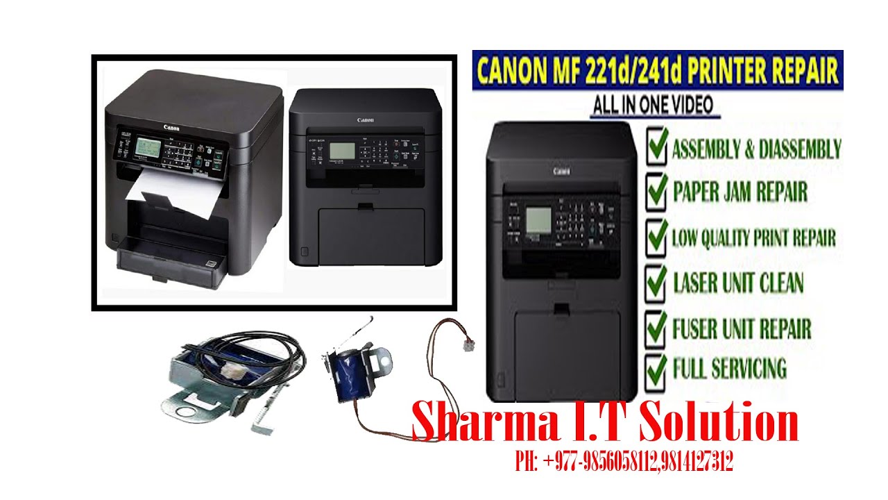 How to solve paper jam and continue paper pickup problem in Canon MF  MF241D Canon mf 221D