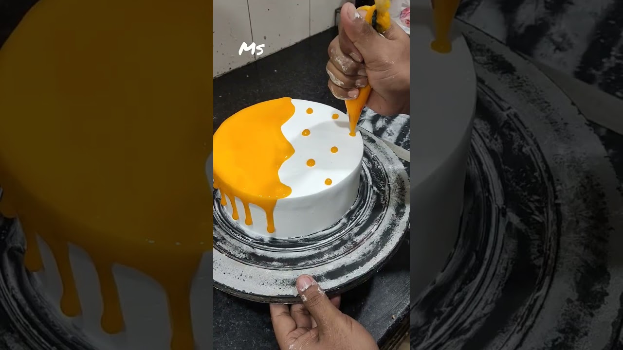 Mango design cake