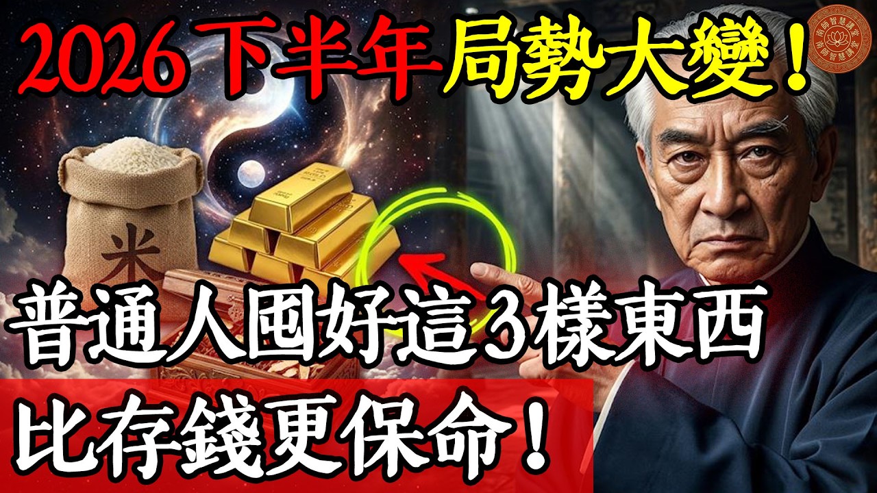 南師驚世預言：2026下半年局勢大變！普通人趕緊囤好這3樣東西，比存錢更保命！#南懷瑾 #晚年生活 #因果報應 #修福報 #阿彌陀佛 #功德無量 #冤親債主 #禪修 #安那般那