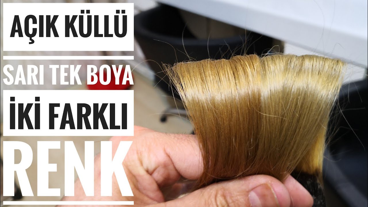 açık küllü sarı (9.1) tek boya iki farlı sonuç kuaförden boya formülleri