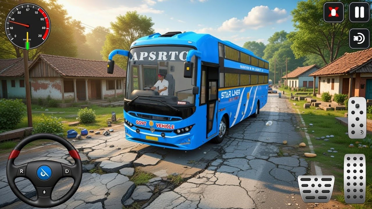 APSRTC Star Liner AC Sleeper Bus | Indian Traffic Mod | Broken City Road Drive 😱 BUSSID Gameplay 