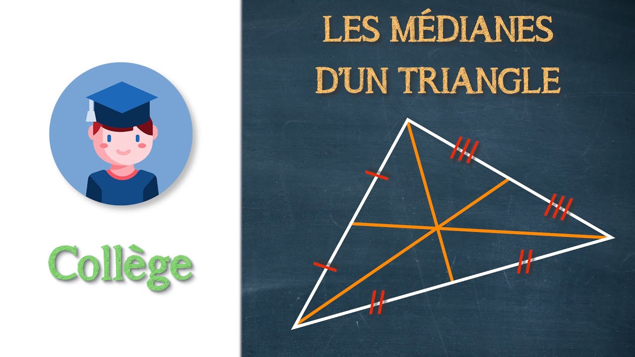Tracer les médianes d'un triangle - Collège - Petits Savants