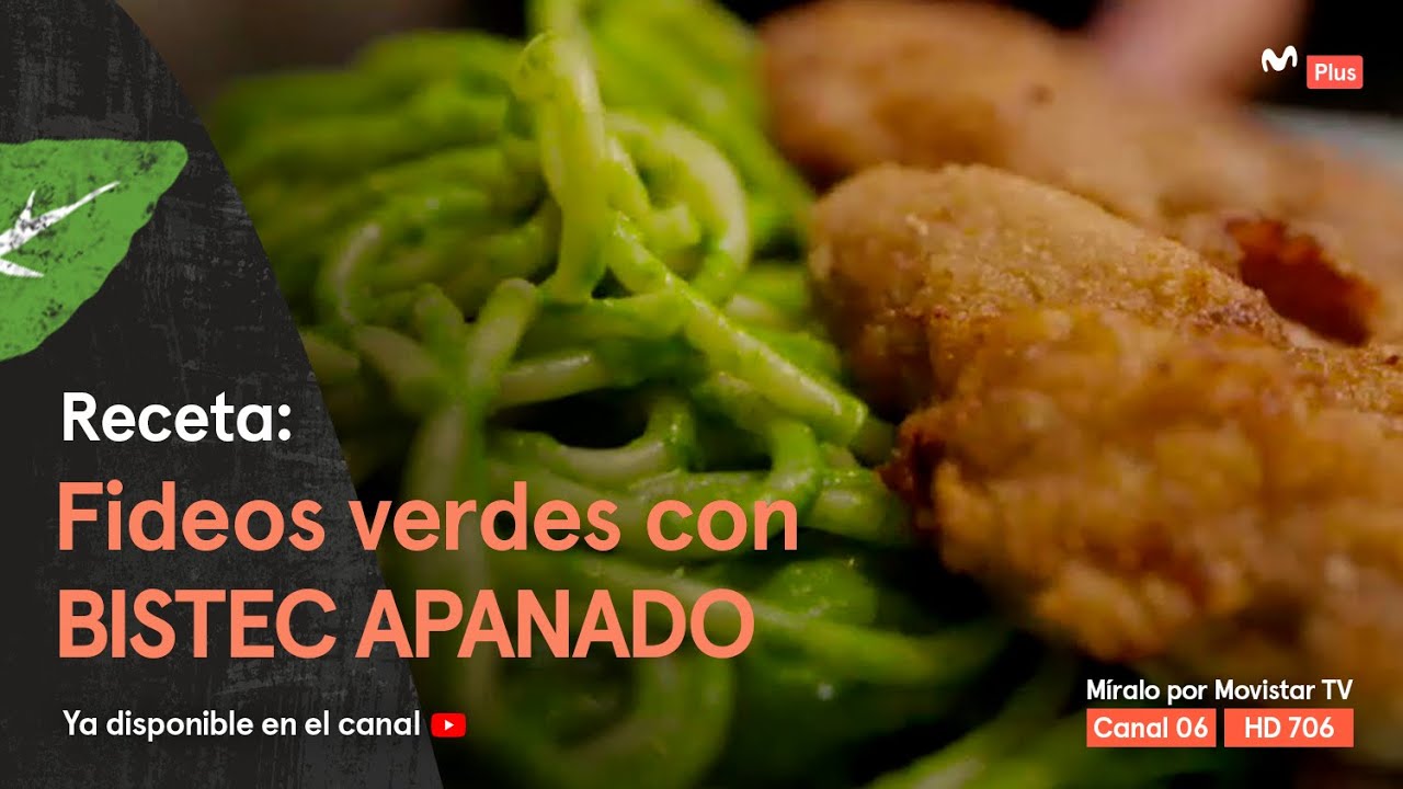 Receta: Fideos verdes con bistec apanado | Mejor Cocina