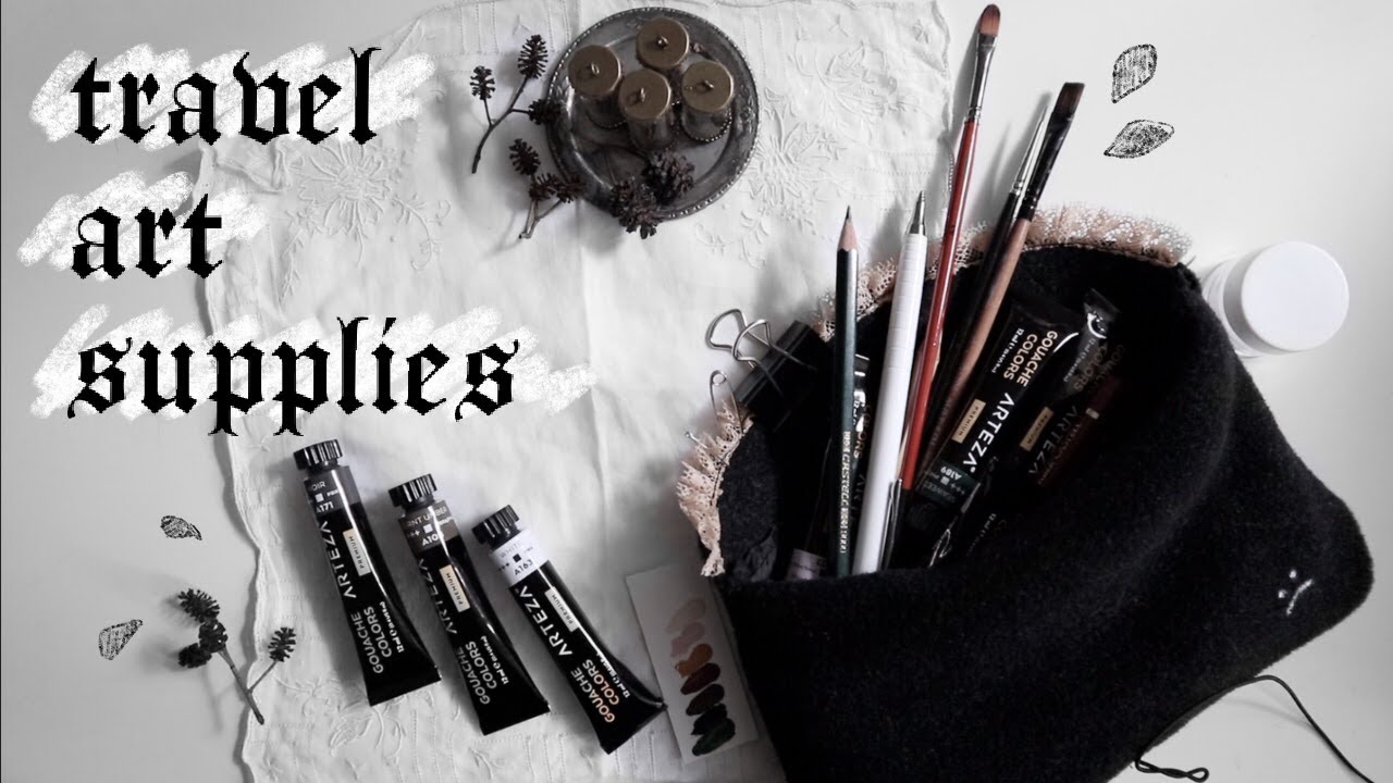 Art supplies travel pouch (and what I usually carry around)
