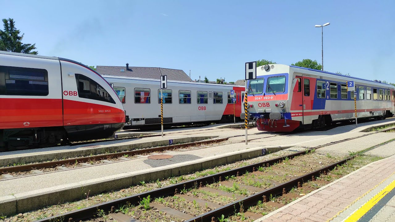 Bunter Bahnverkehr! 2016 074-4 5022 005  5047 097 und 5047 093 in Ried im Innkreis