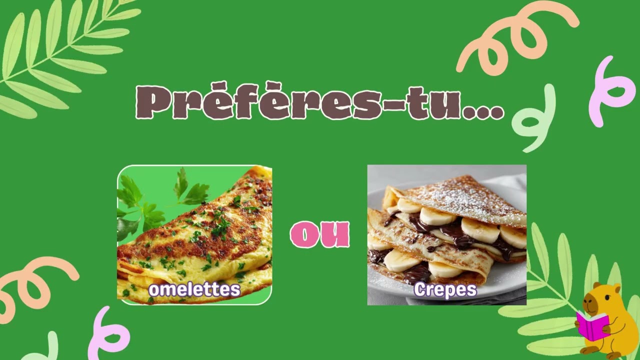 Préférences des fruits et légumes, animaux, et autres..