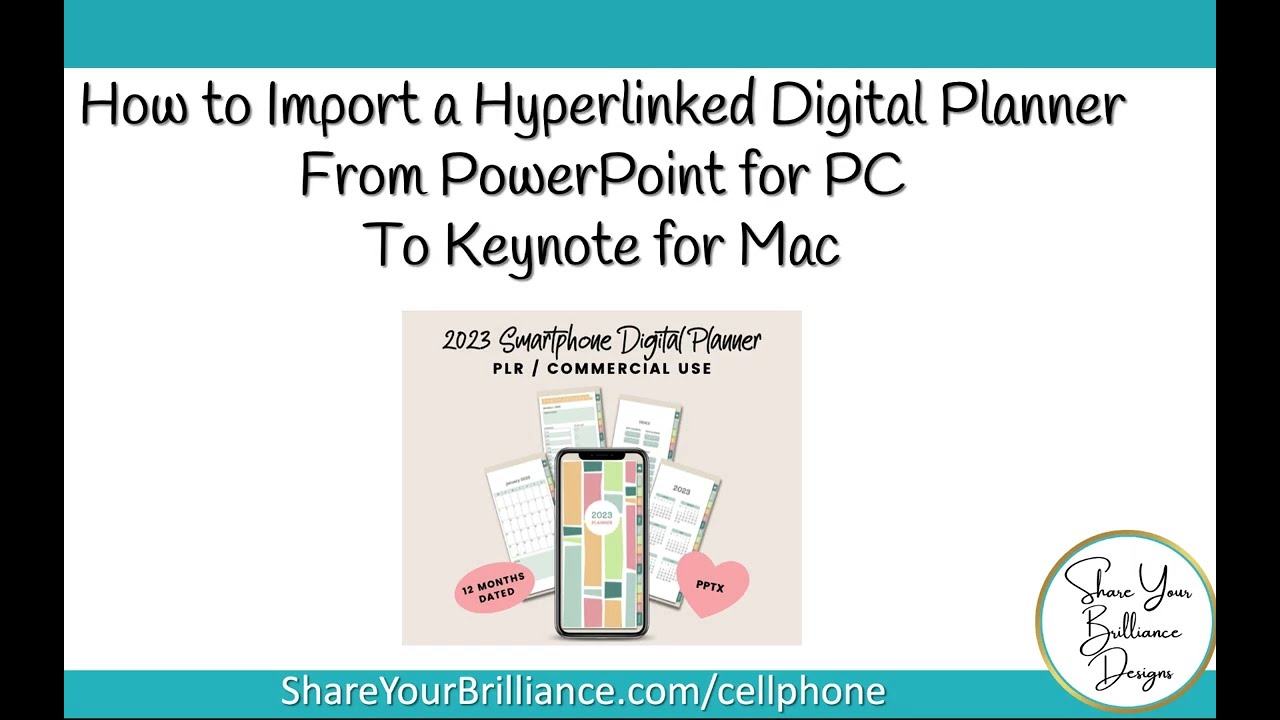 Digital Planner Tip: Import a Hyperlinked Digital Planner from PowerPoint for PC to Keynote for Mac